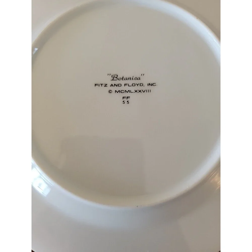 Fitz & Floyd  Set of 2 Salad Plates in Botanica Patttern 1978